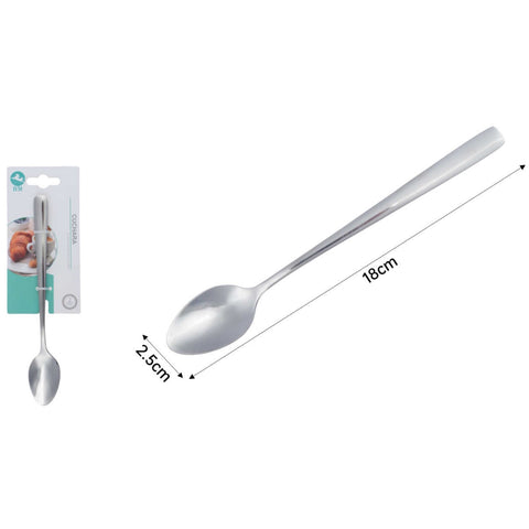 Set de 2 Cucharas de Acero Inoxidable - Mango Largo y Punta Cuadrada