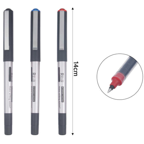 Set de 3 Bolígrafos de Gel 0.5 mm - Rojo, Azul y Negro