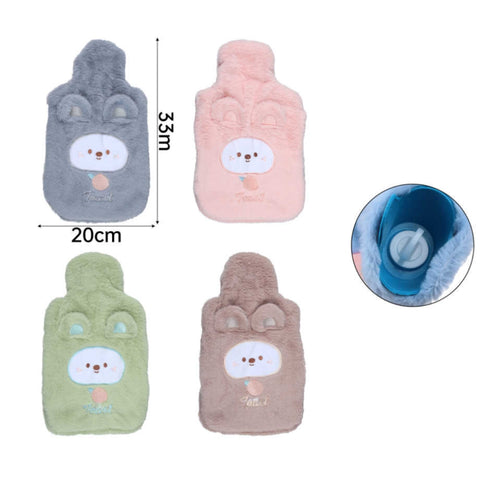Guatero Peludo 2 Litros con Diseño de Osito – Colores Variados