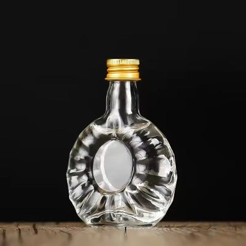 Mini Decantador de Whisky 50ml con Tapa Metálica