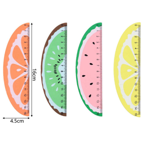 Regla de 15cm con Diseño de Frutas - Ideal para Niños y Estudiantes