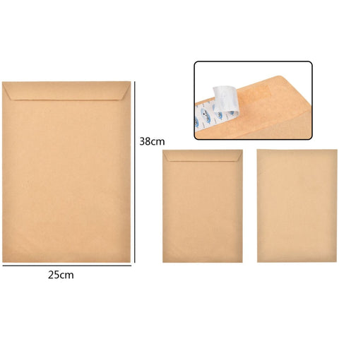 Set de 50 Sobres de Papel Kraft FC con Cierre Adhesivo - Resistentes y Seguros