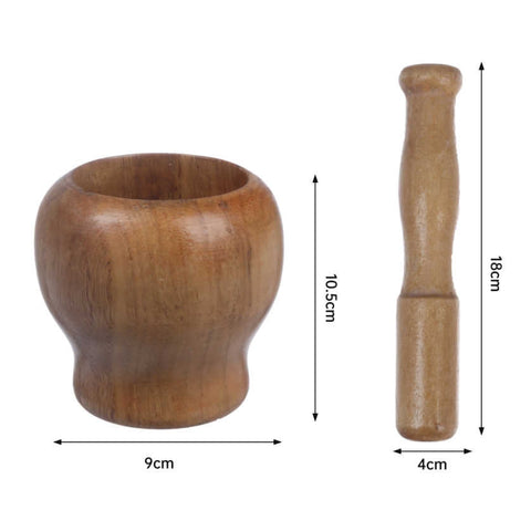 Mortero para Ajo Mediano Color Madera – Modelo A