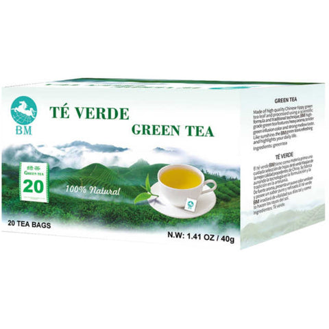 Té Verde 40g - 20 Bolsitas de 2g por Caja