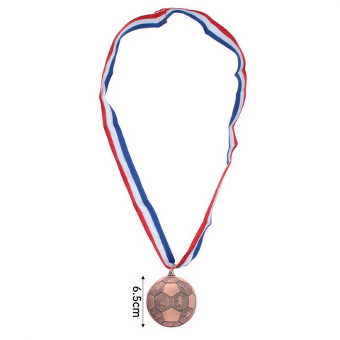 Medalla de Fútbol Trofeo de Bronce con Cinta Olímpica