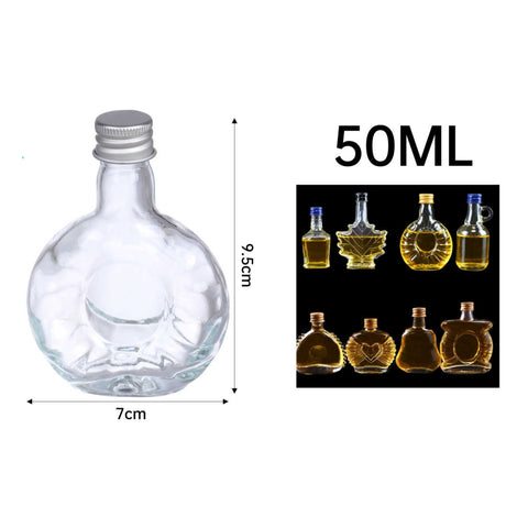 Mini Decantador de Whisky 50ml con Tapa Metálica
