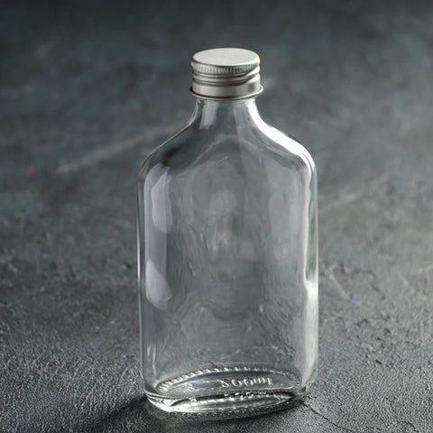 Pack 24 Botellas Vidrio 100ml Tapa Metálica - Whisky Ron Licores Petaca