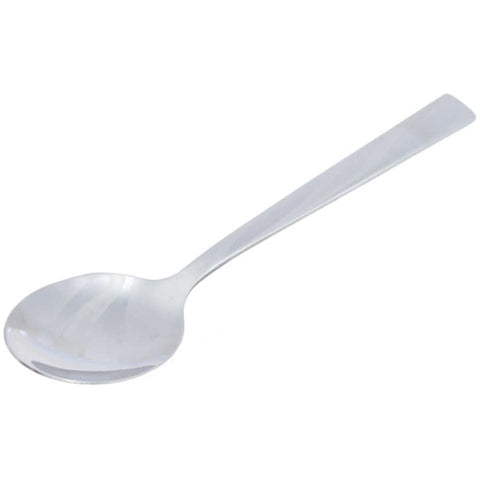 Set de 2 Cucharas de Postre de Acero Inoxidable - Punta Cuadrada