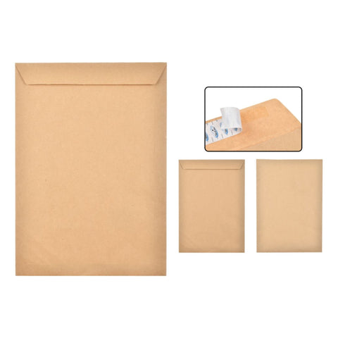 Set de 50 Sobres de Papel Kraft FC con Cierre Adhesivo - Resistentes y Seguros