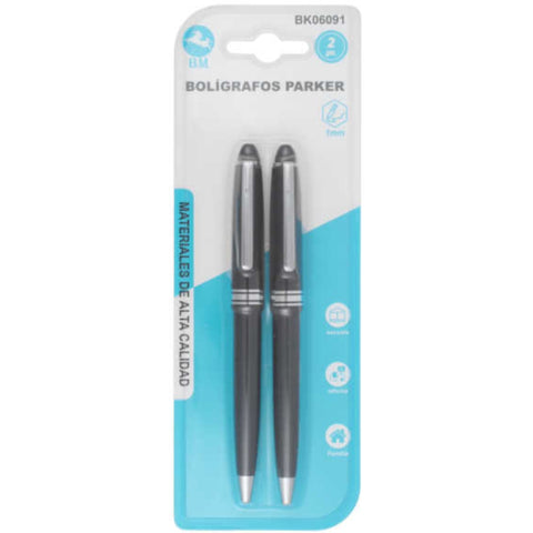 Set de 2 Bolígrafos Parker de Tinta Azul - Estilo Clásico