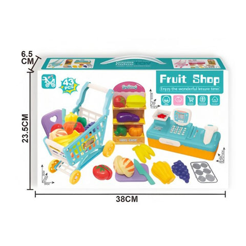 Set de Supermercado de Juguete con Caja Registradora – 43 Piezas