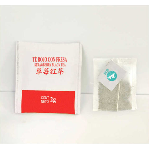 Té Rojo de Fresa 40g - 20 Bolsitas de 2g por Caja