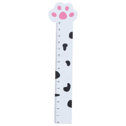 Regla de 15cm con Diseño de Huella de Gatito - Ideal para Niños y Estudiantes