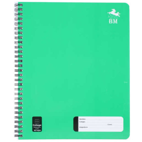 Cuaderno Universitario con Encuadernación Grapada - 25 x 21 cm, 80 Páginas, Cuadrícula 5x5