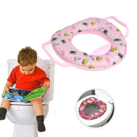 Asiento de Baño Infantil con Asas y Diseño 29x35 cm