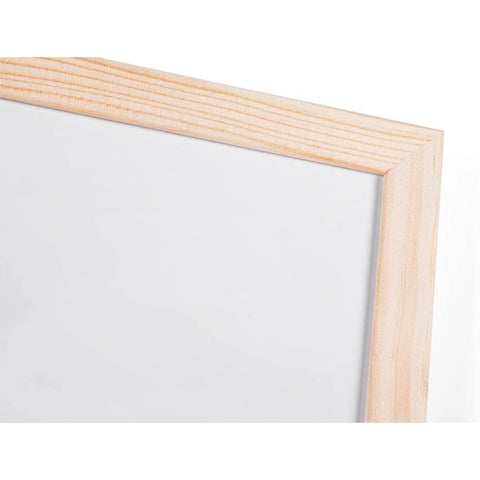 Pizarra Blanca Acrílica 50x70 cm - Marco de Madera Compacto