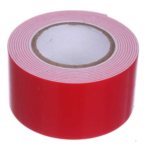 Cinta Doble Cara EVA 3.6cm x 2m con Adhesivo Blanco y Película Roja