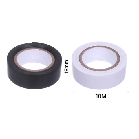 Pack x2 Cintas Eléctricas 1.9cm x 10m – Negro y Blanco