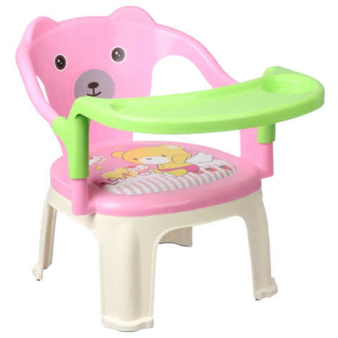 Silla Comedor Infantil de Plástico con Posa Vaso Colores Variados – Modelo XL-009-B