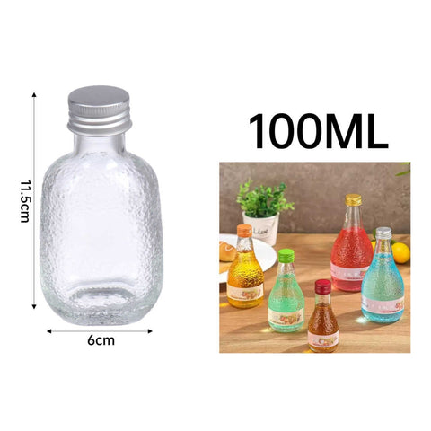 Botellita Redonda Texturizada Estilo Frost 100ml