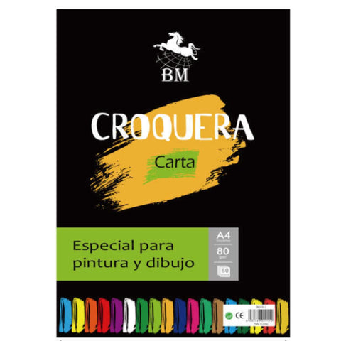 Croquera A4 de 80 Hojas Papel 80g Ideal para Dibujo y Bocetos