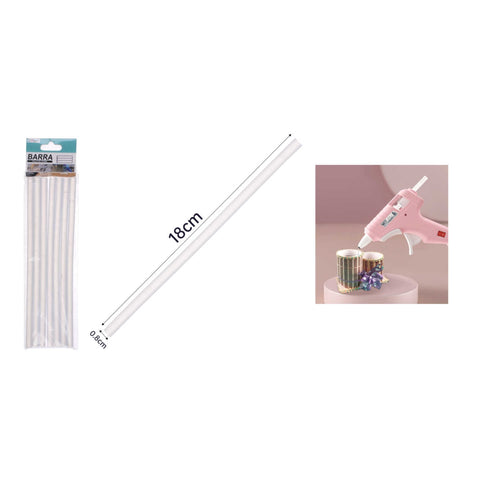 Barras de Silicona Blanca 7mm x 18cm – Pack de 7 Unidades