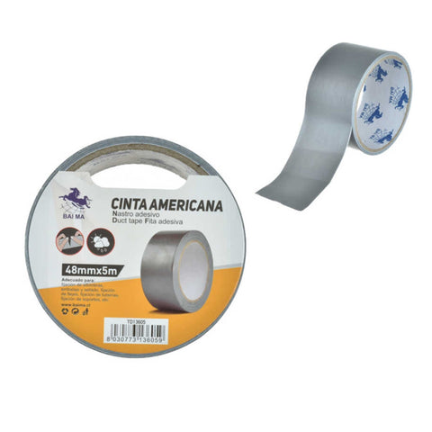 Cinta Tela Plateada 4.8cm x 4.5m