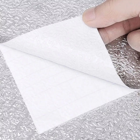 Rollo Papel Adhesivo Protector para Cocina Lavable – Plateado, 40 cm x 2 m