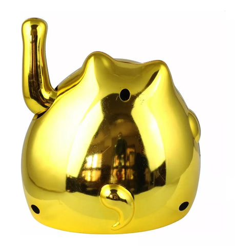 Gato de la Fortuna Feng Shui Suerte A Pilas – 3 Pulgadas, Color Plata o Dorado  Dinero Neki Maneko