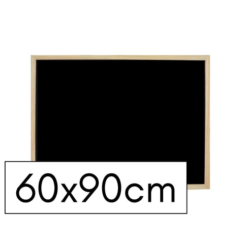 Pizarra Negra para Tiza 60x90 cm - Marco de Madera Clásico