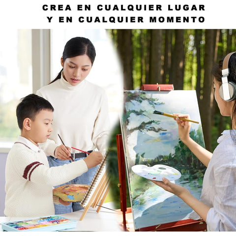 Lienzo para Pintar 40x40 cm - Marco de Madera Resistente para Proyectos Artísticos