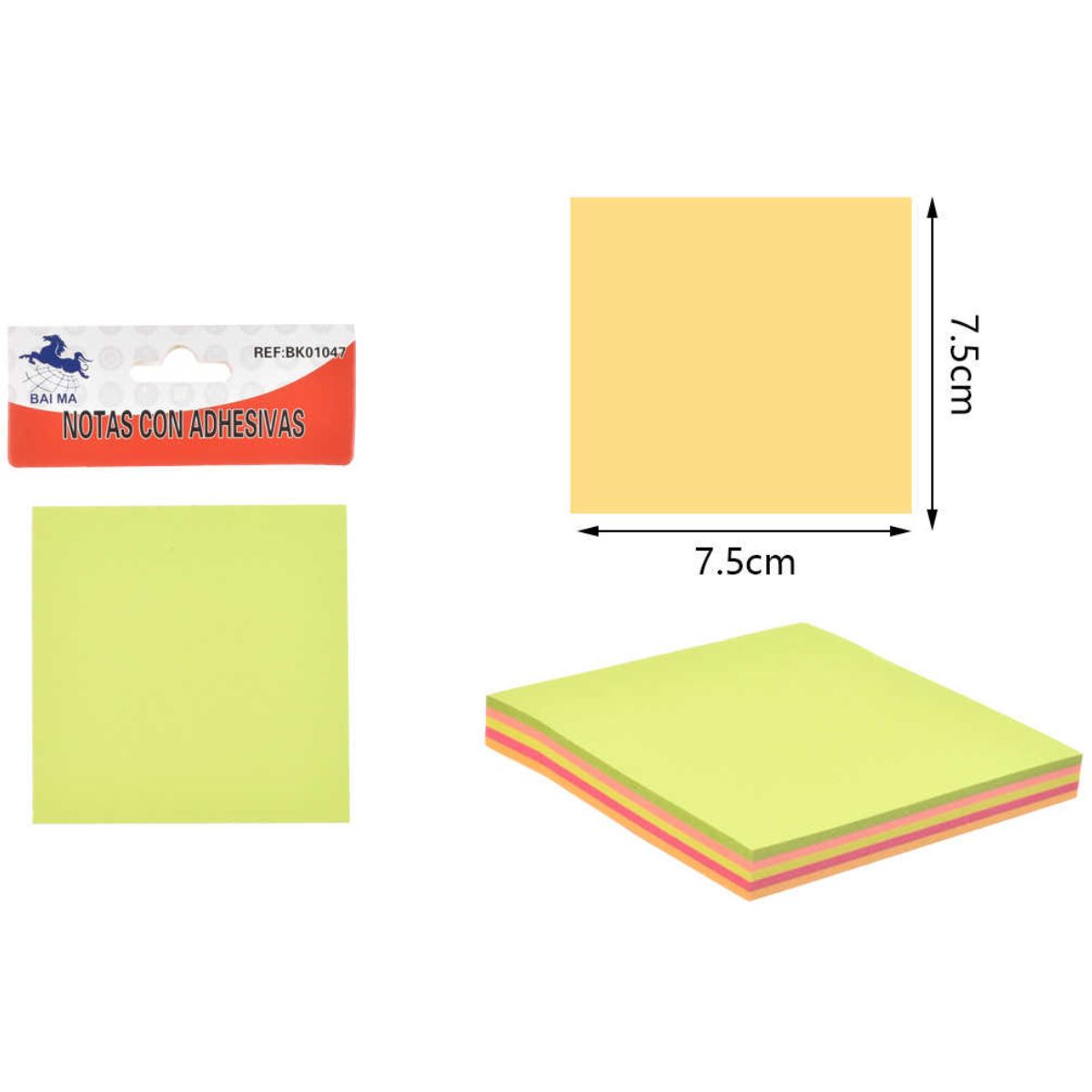 Notas Adhesivas E3 - Fluorescentes de Colores