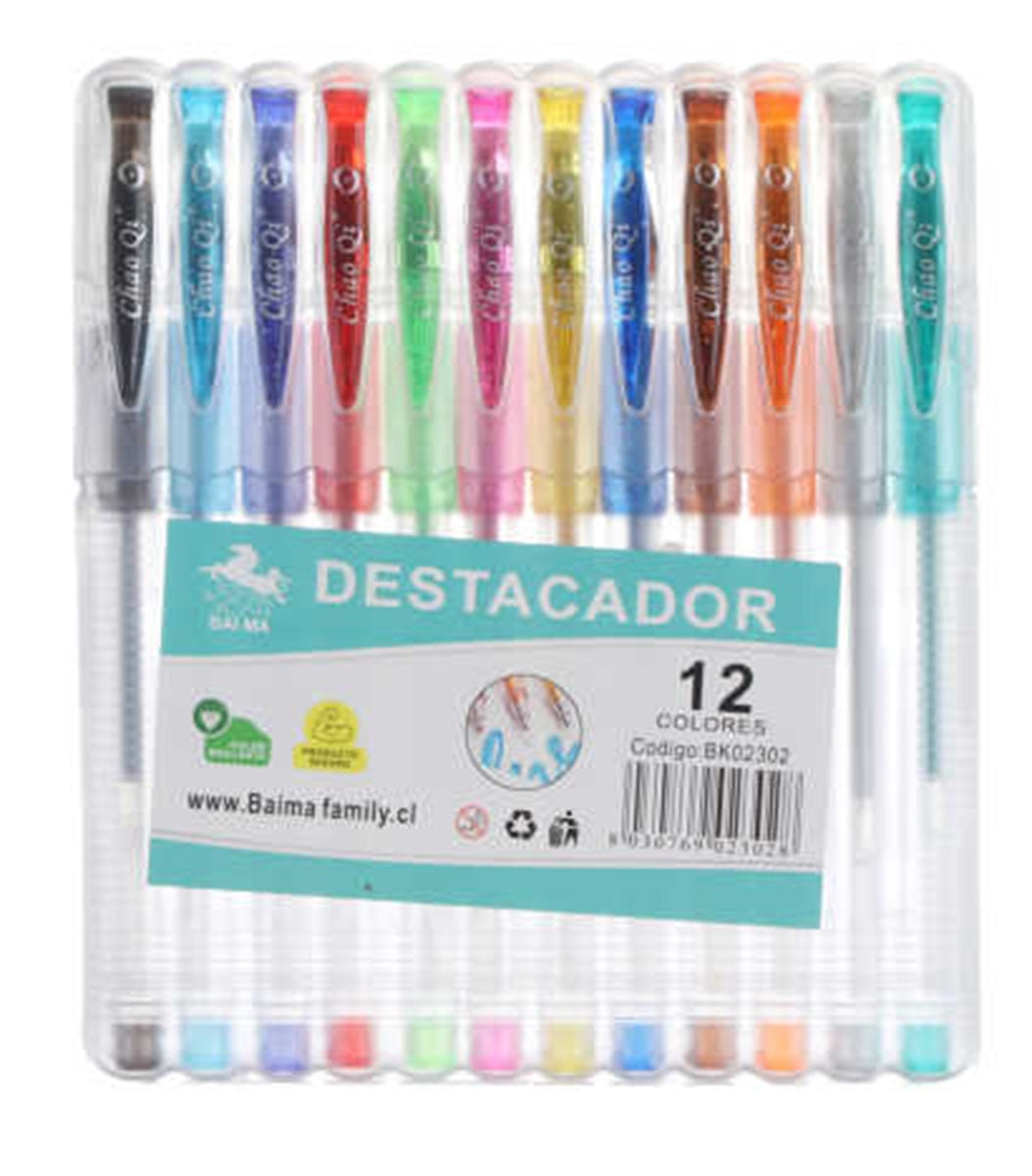 Set de Boligrafos de Colores Gel