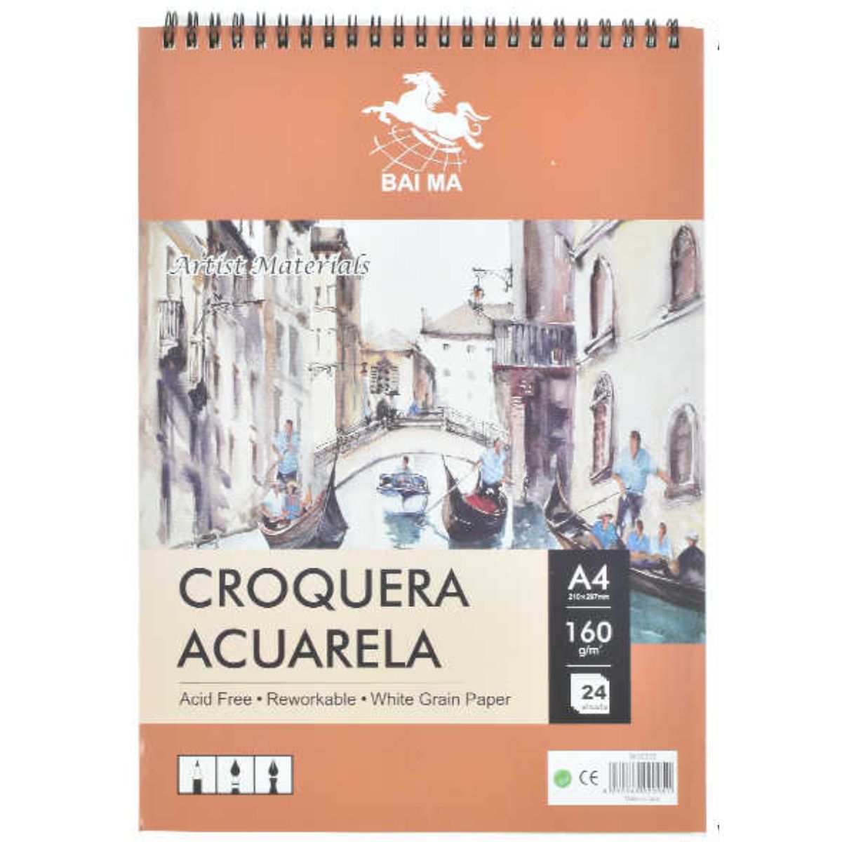 Croqueras de Papel Gouache para Pintar en Tamaños A4, A3 y A5 – Ideal para Acuarelas y Acrílicos