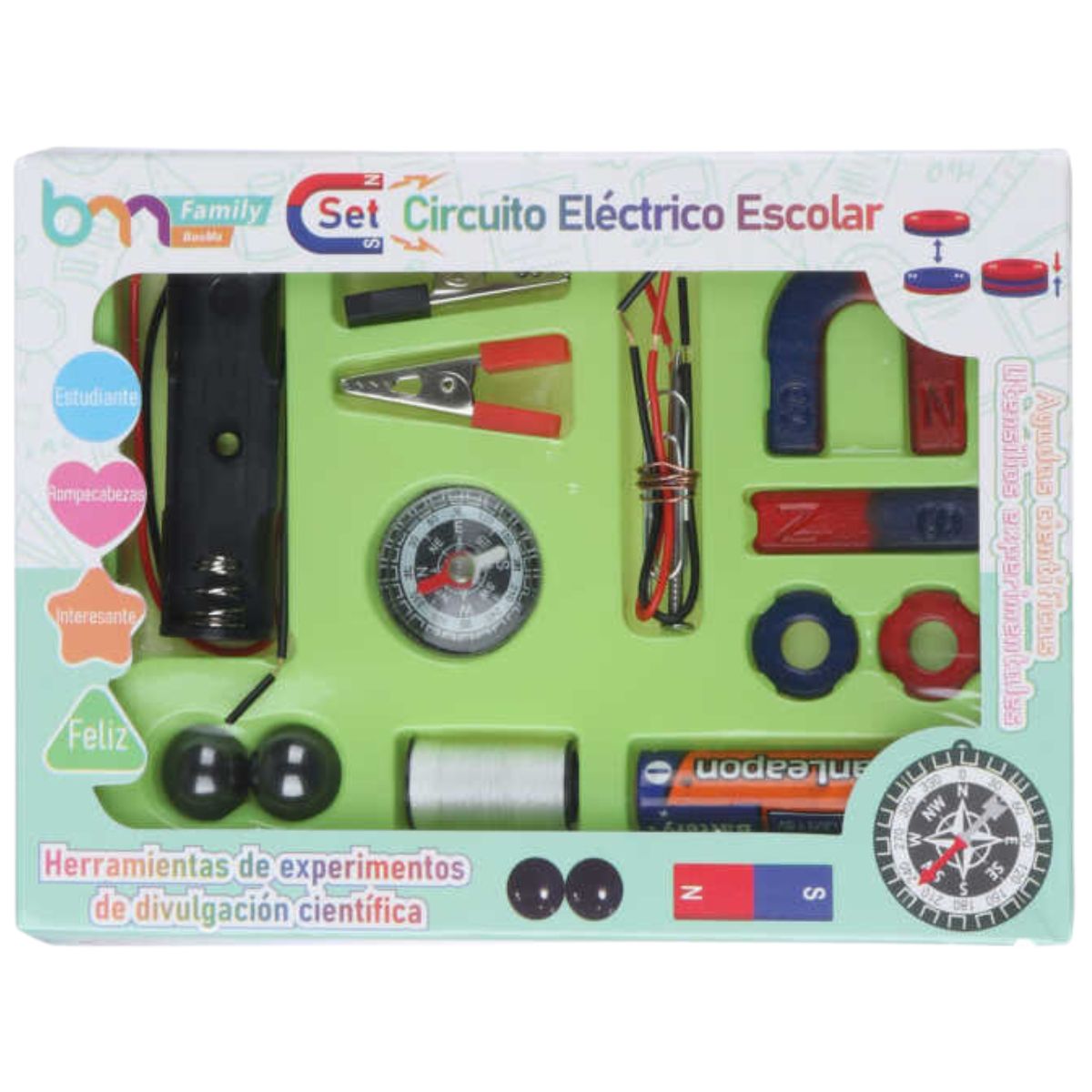 Circuito Eléctrico Escolar K120-7 - Set de Electromagnetos