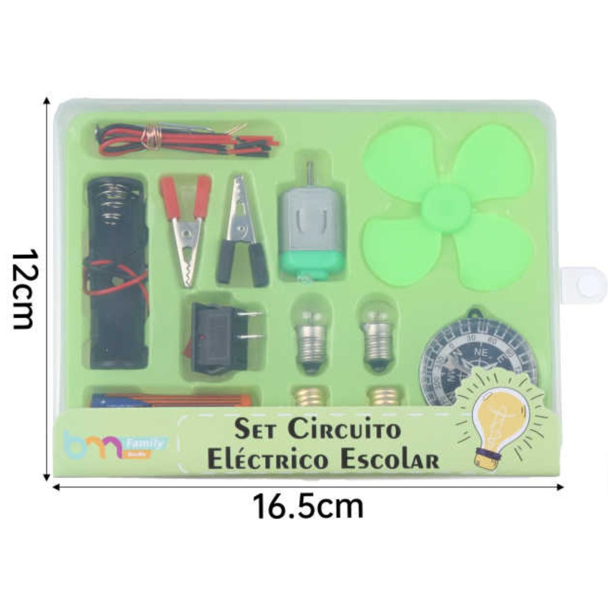 Set de Circuito Escolar con Motor XS9-K130-11-3000 con Cajita de Plástico