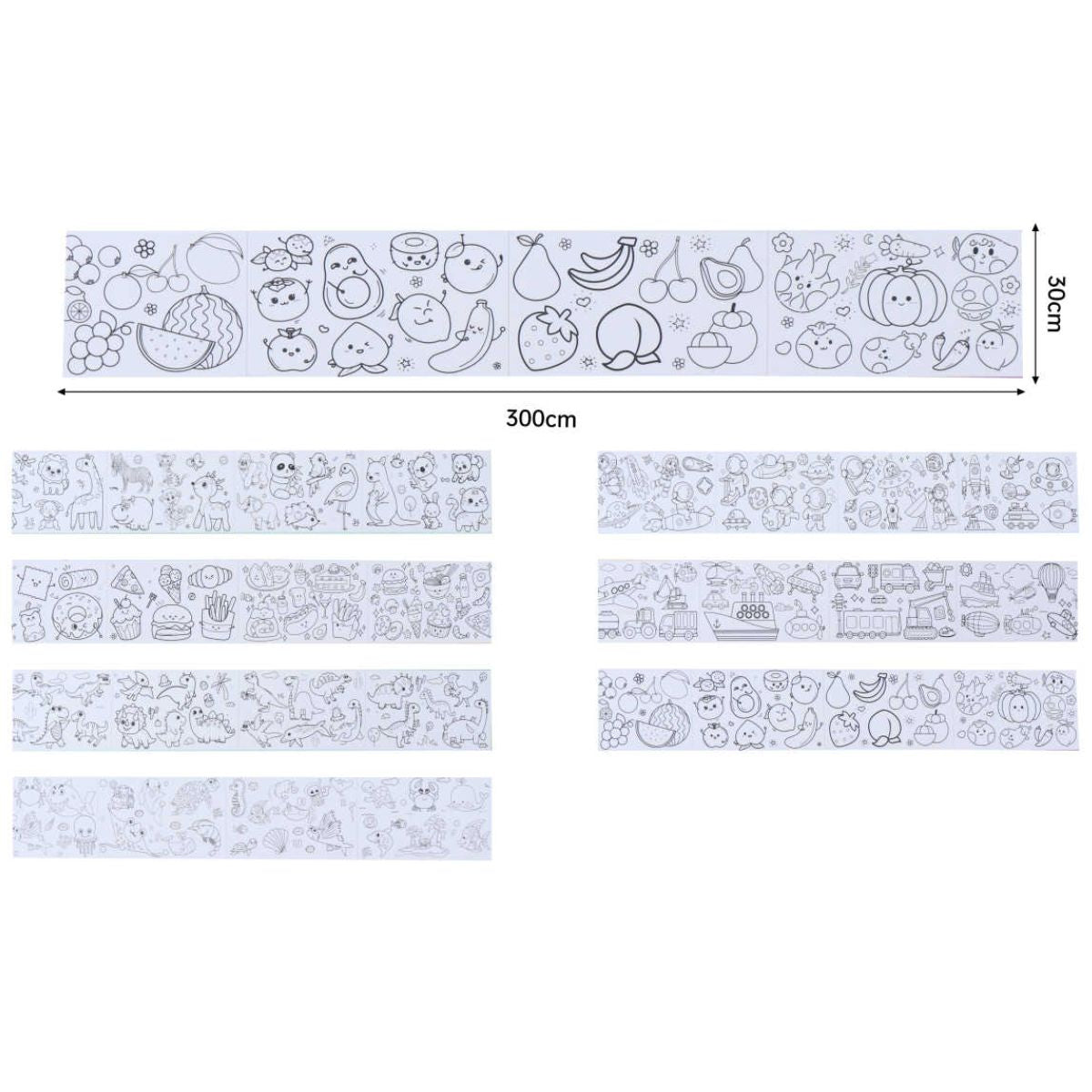 Cintas Adhesivas con Diseño para Colorear "WS-8" 3M x 30CM