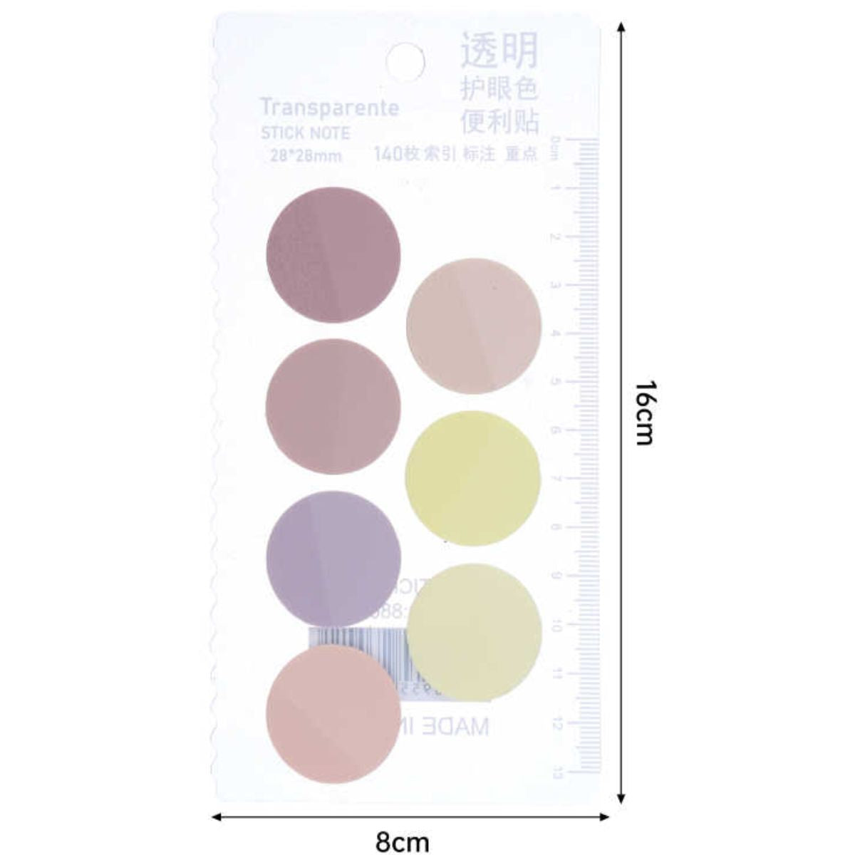 Regla con Notas Adhesivas Circulares "Conveniencia 8860"