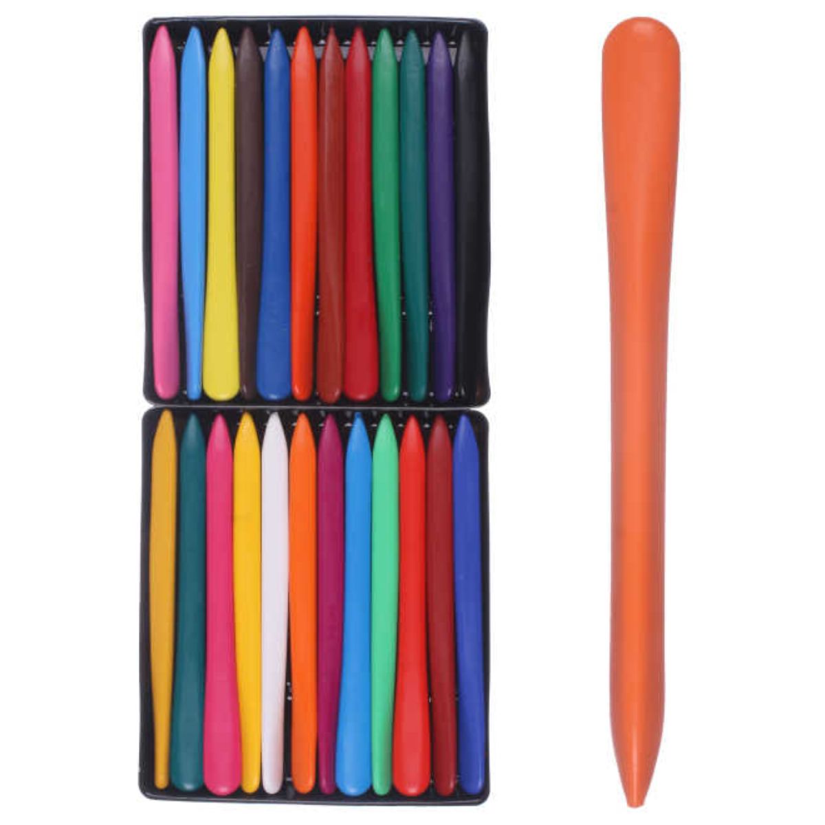 Set de 24 Crayones Plásticos - Colores Vivos y Duraderos