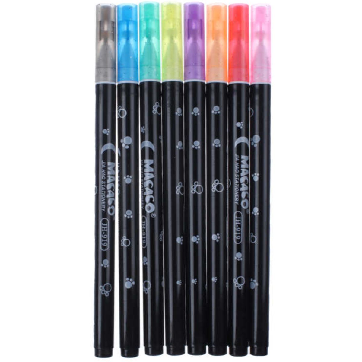 Lápices Marcadores 919-8 - Set de 8 Pcs con Tinta Gel Brillante