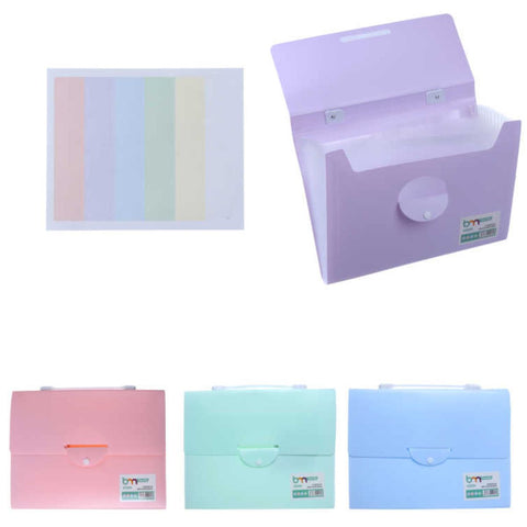 Carpeta Acordeón de Mano en Colores Macarón WD9339