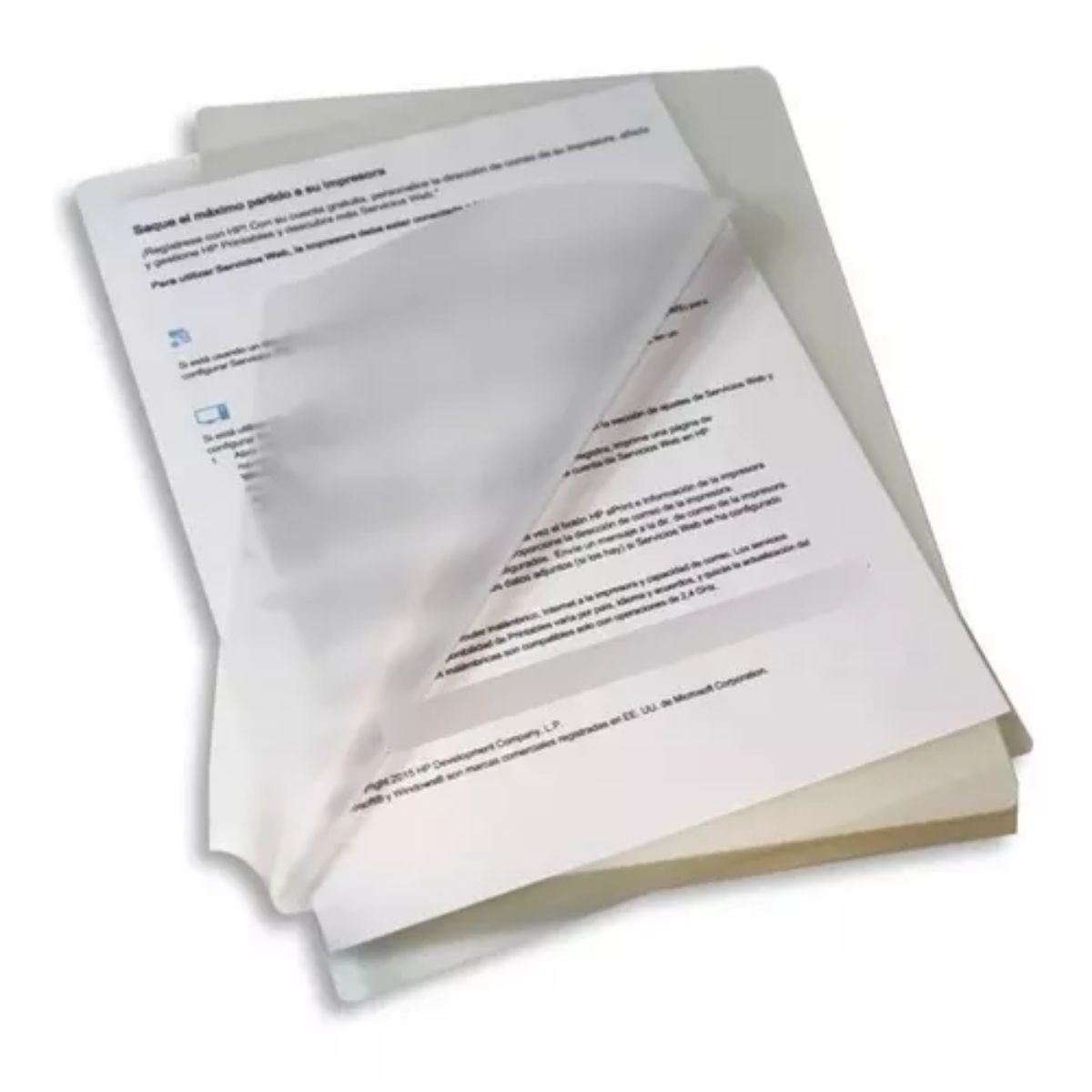 Papel para Plastificar 125 Micras - Pack de 100 Hojas