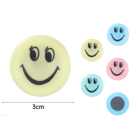 Imanes Magnéticos MX-3008 con Diseño de Carita Feliz - Colores Morandi, 3 cm, 8 Piezas