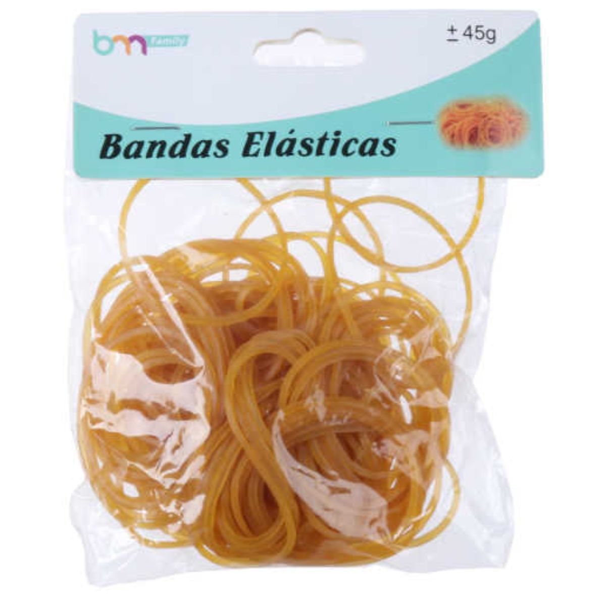 Bolsita de Elásticos de 45 g - 50-55 Unidades Blancos en Material Importado