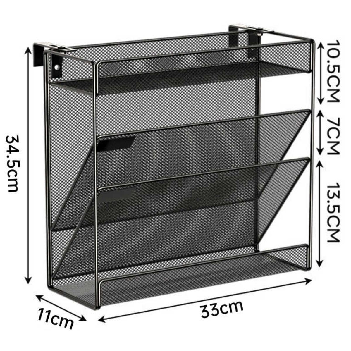 Organizador de Pared con Marco de 4 Niveles - 33x11x34.5 cm DG-9914