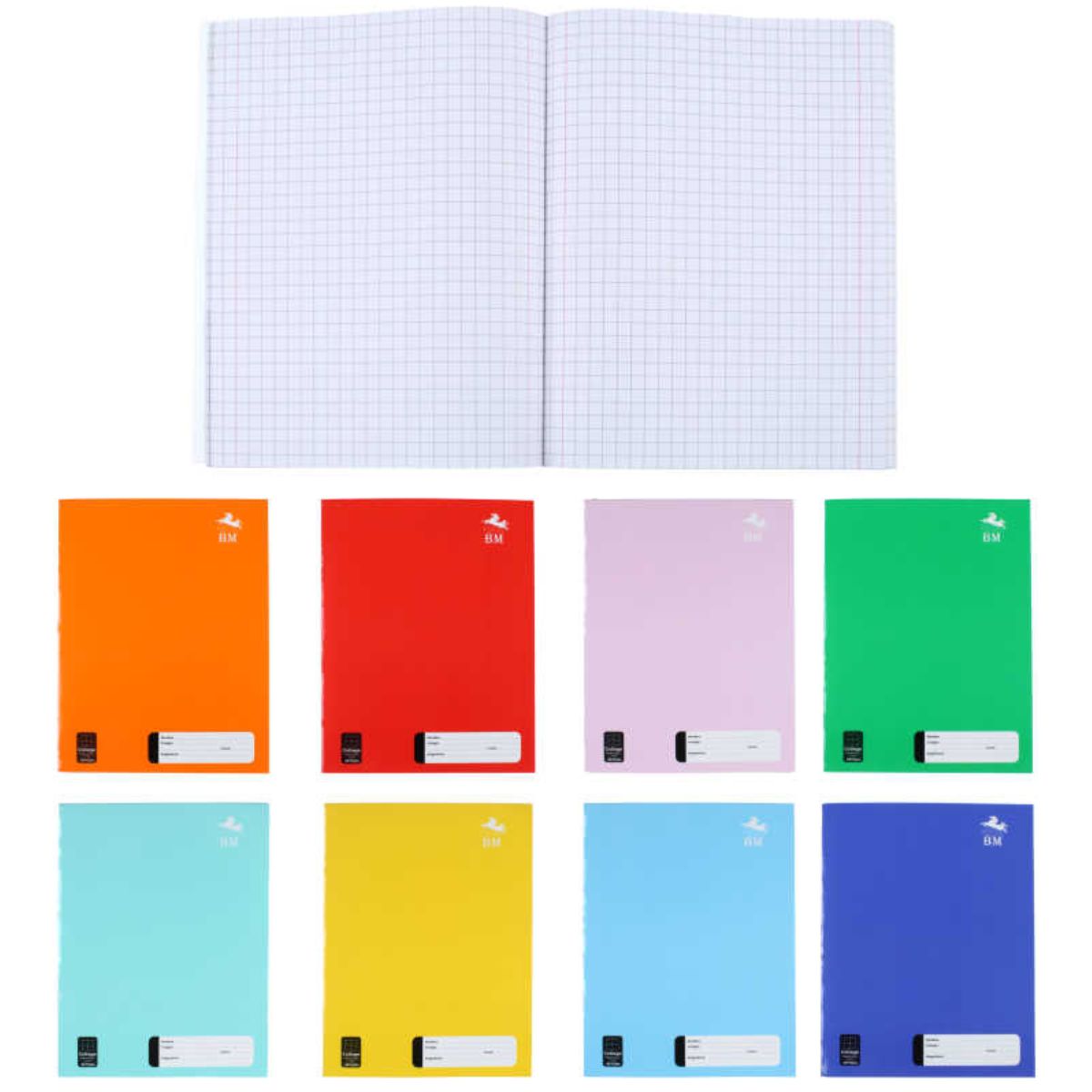 Pack 10 Cuadernos de 80 Páginas 7x7 Cuadriculado A5