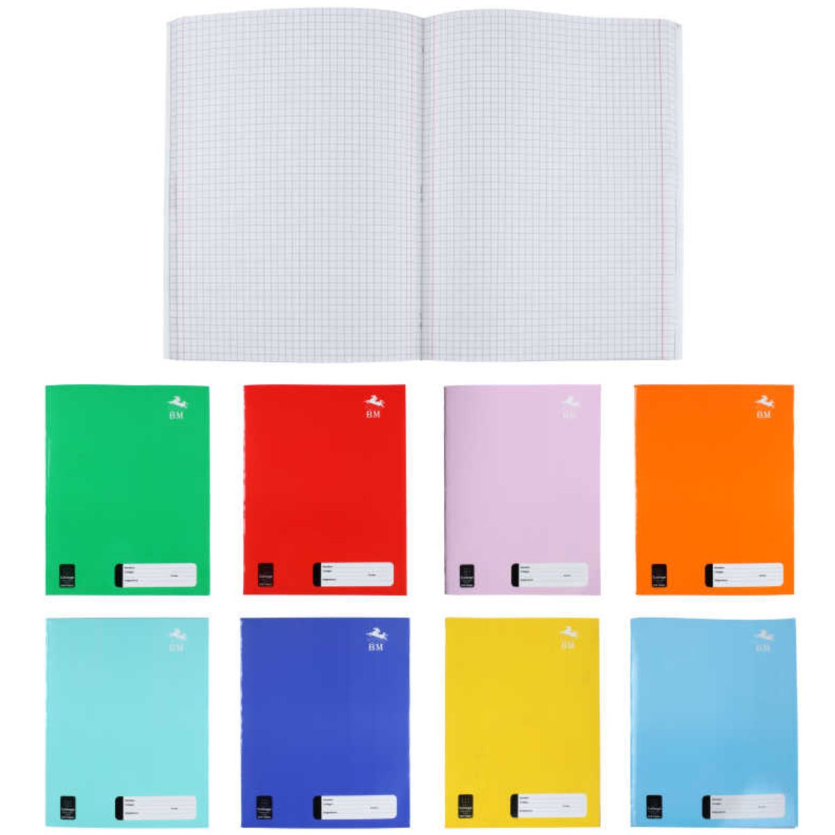 Pack 10 Cuaderno de 100 Páginas Cuadriculado 5x5 A5