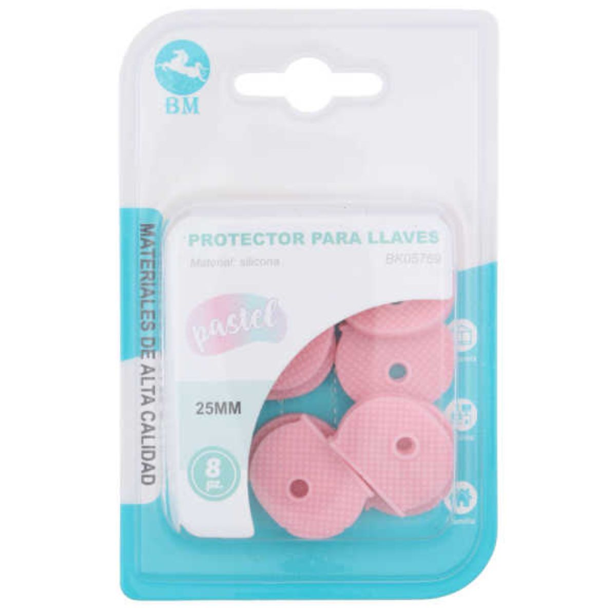 Protector para Llaves - Llavero con Funda Semi-Circular, Paquete de 8 Piezas