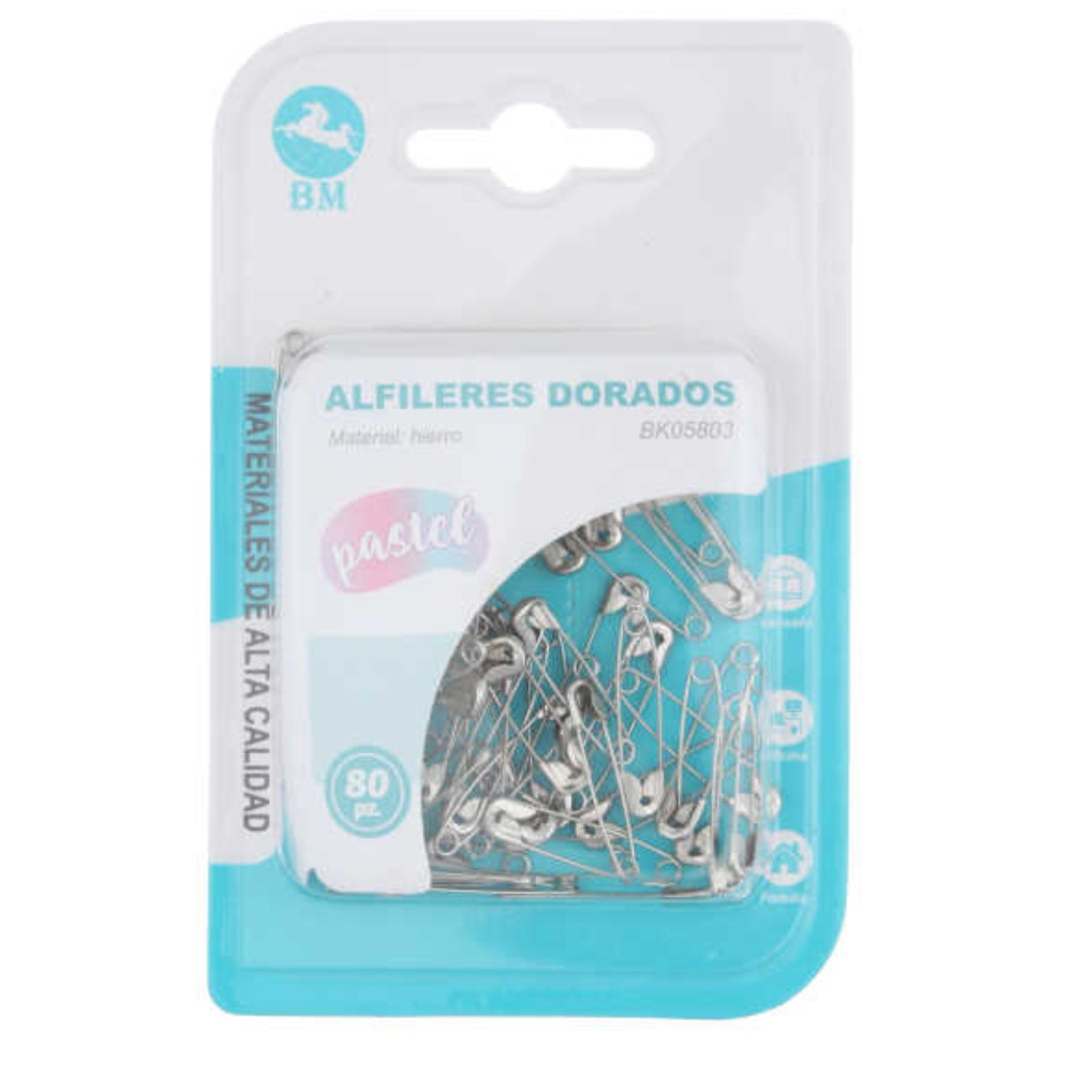 Alfileres Plateados 0#, 80 Piezas, Precisión y Durabilidad para Manualidades