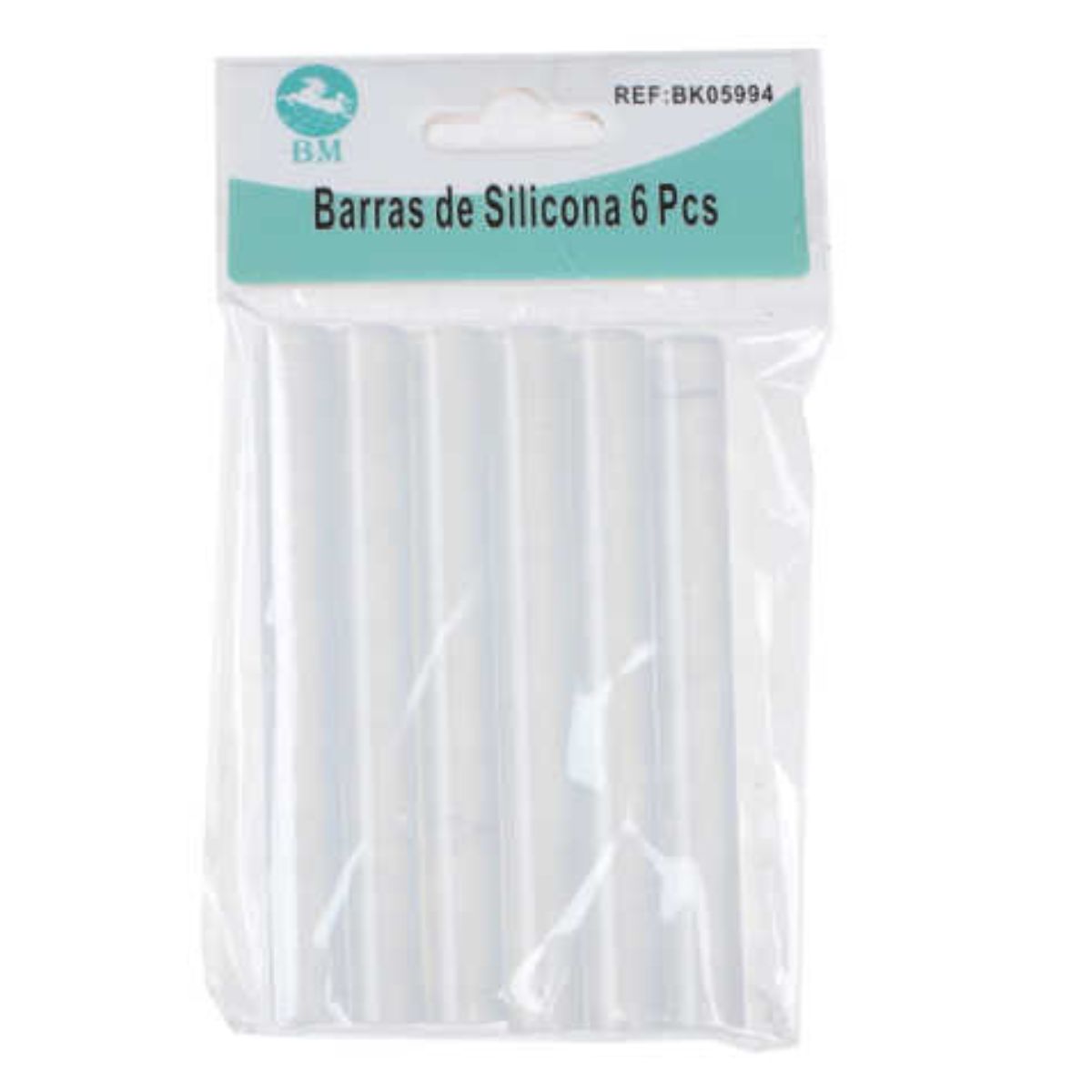 Barra de Silicona Transparente 1.1x10 cm (6 Pcs)